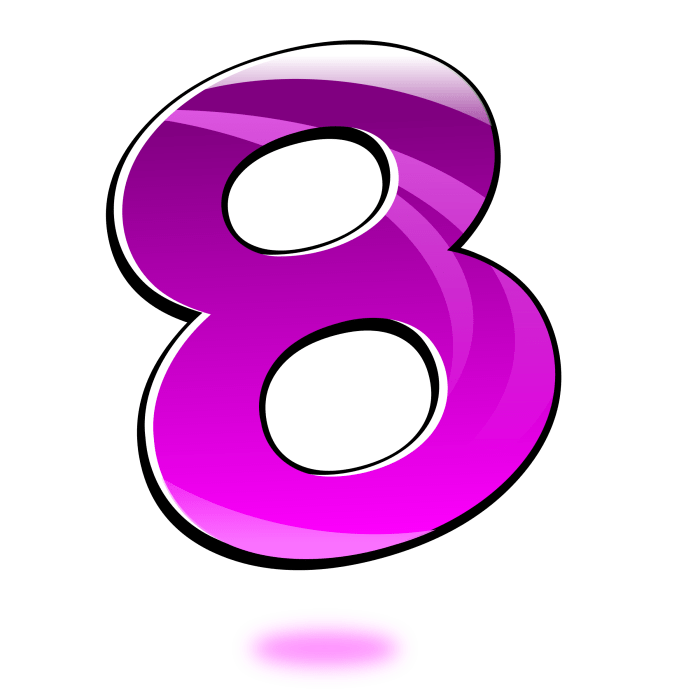 Clipart - Glossy Number : Eight